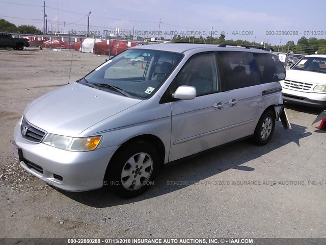 5FNRL18604B122989 - 2004 HONDA ODYSSEY EX SILVER photo 2