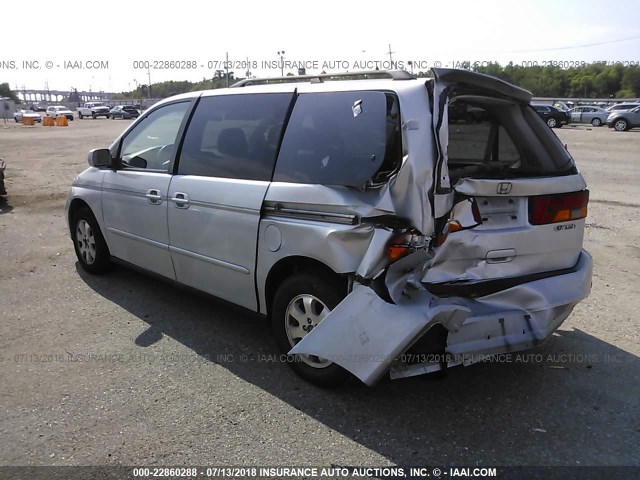 5FNRL18604B122989 - 2004 HONDA ODYSSEY EX SILVER photo 3