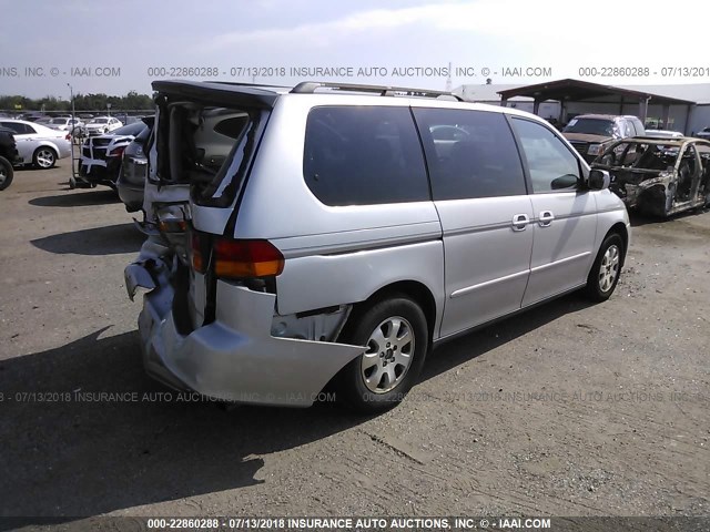 5FNRL18604B122989 - 2004 HONDA ODYSSEY EX SILVER photo 4