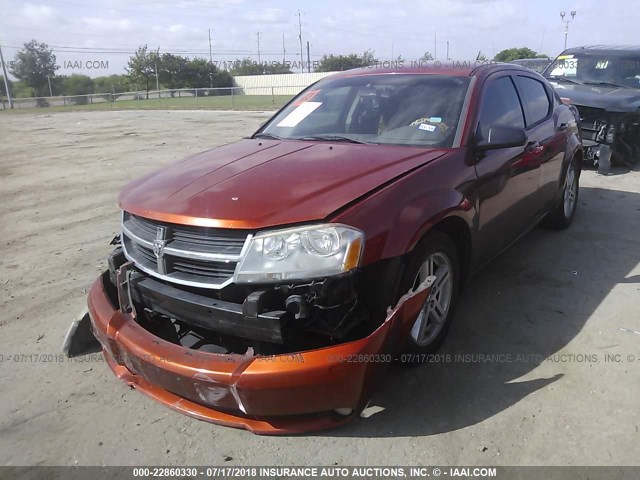 1B3LC56K08N116065 - 2008 DODGE AVENGER SXT ORANGE photo 2