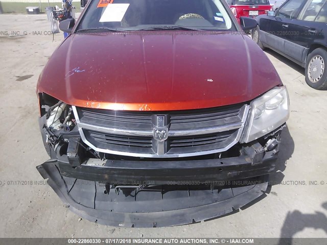 1B3LC56K08N116065 - 2008 DODGE AVENGER SXT ORANGE photo 6