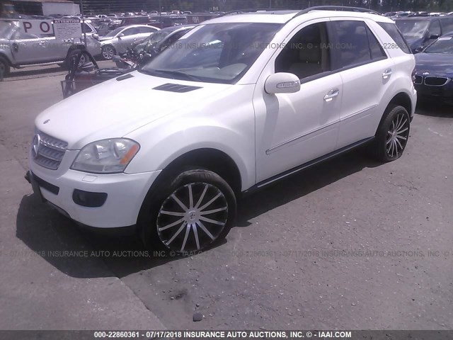 4JGBB86E38A332987 - 2008 MERCEDES-BENZ ML 350 WHITE photo 2