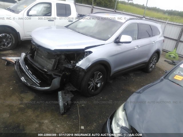 KM8SM4HF6GU154725 - 2016 HYUNDAI SANTA FE SE SILVER photo 2