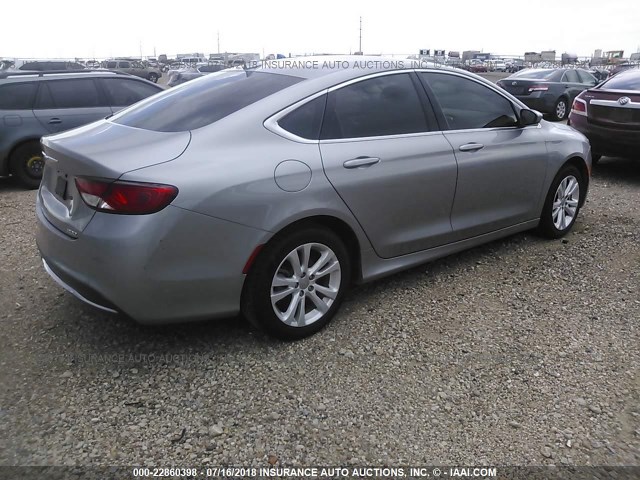 1C3CCCAB9GN156884 - 2016 CHRYSLER 200 LIMITED SILVER photo 4