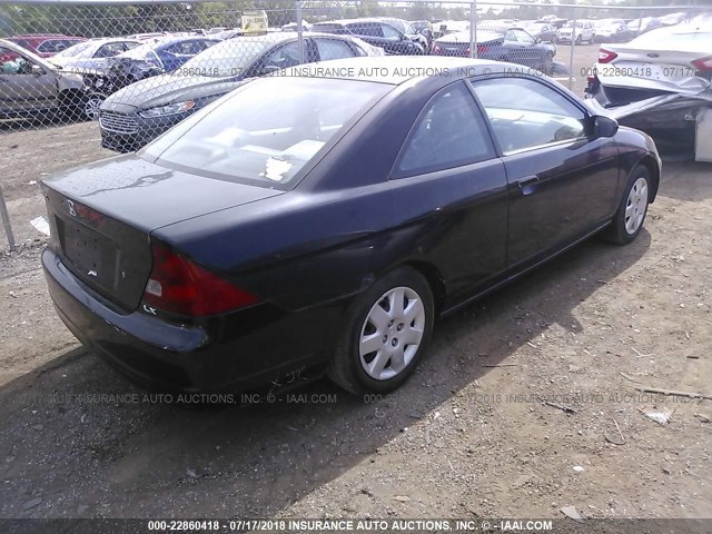 1HGEM22932L084626 - 2002 HONDA CIVIC EX BLACK photo 4