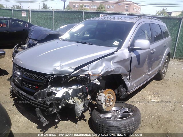 3C4PDDGG1GT117466 - 2016 DODGE JOURNEY CROSSROAD SILVER photo 2