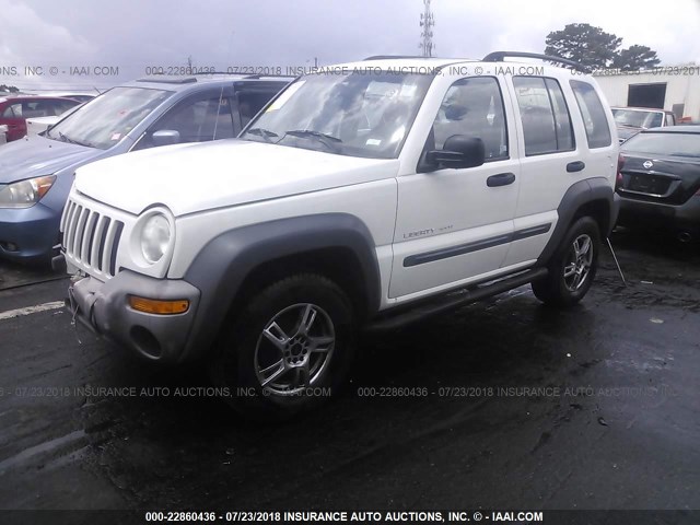 1J4GK48K32W262322 - 2002 JEEP LIBERTY SPORT WHITE photo 2