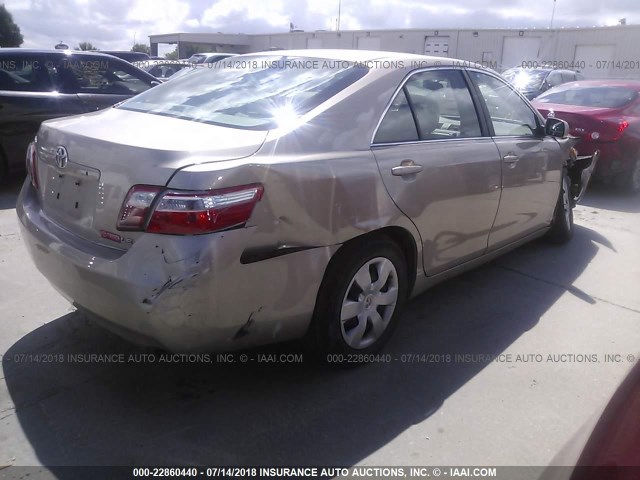 4T4BE46K78R031407 - 2008 TOYOTA CAMRY CE/LE/XLE/SE TAN photo 4