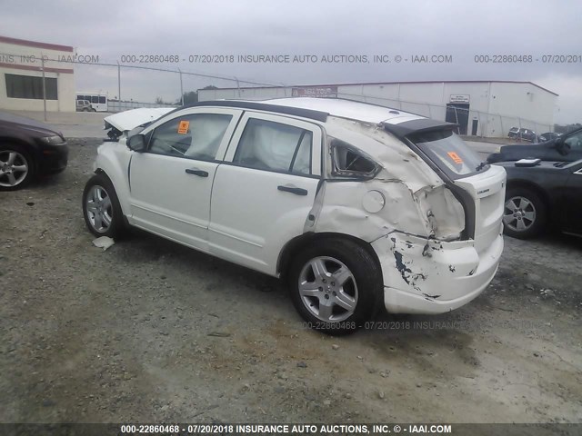 1B3HB48B98D678357 - 2008 DODGE CALIBER SXT WHITE photo 3