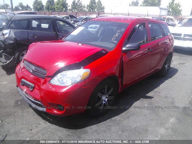 2T1KR32E98C699073 - 2008 TOYOTA COROLLA MATRIX XR RED photo 2
