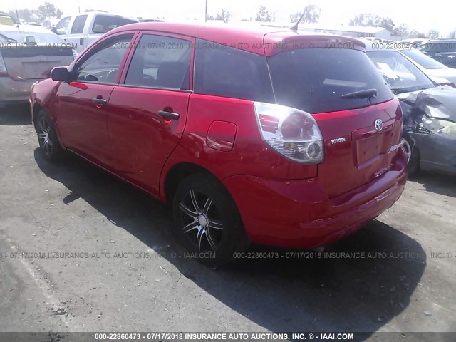 2T1KR32E98C699073 - 2008 TOYOTA COROLLA MATRIX XR RED photo 3