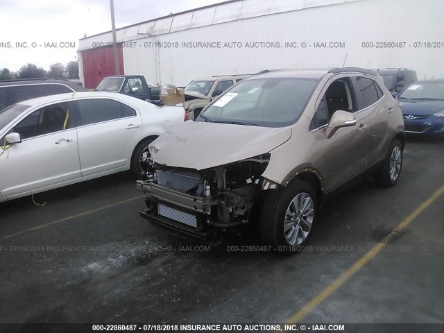 KL4CJESB9JB619220 - 2018 BUICK ENCORE PREFERRED GOLD photo 2