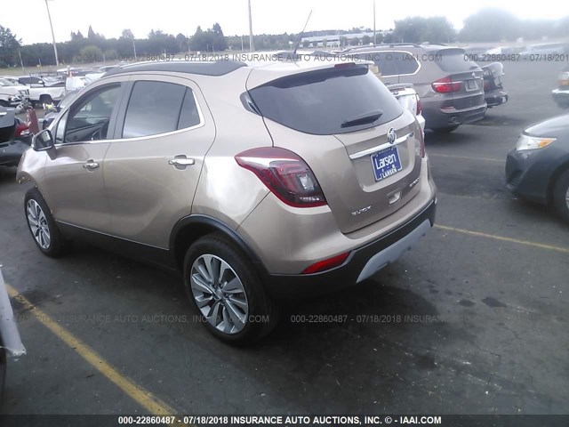 KL4CJESB9JB619220 - 2018 BUICK ENCORE PREFERRED GOLD photo 3