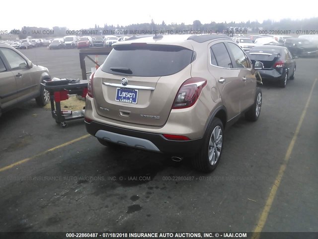 KL4CJESB9JB619220 - 2018 BUICK ENCORE PREFERRED GOLD photo 4