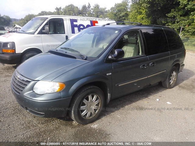 2A4GP54L67R135554 - 2007 CHRYSLER TOWN & COUNTRY TOURING BLUE photo 2
