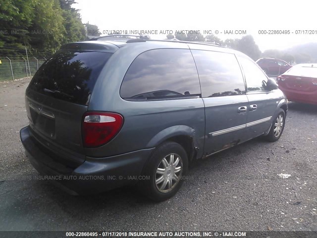 2A4GP54L67R135554 - 2007 CHRYSLER TOWN & COUNTRY TOURING BLUE photo 4