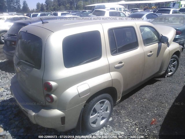 3GNDA13D68S597203 - 2008 CHEVROLET HHR LS GOLD photo 4