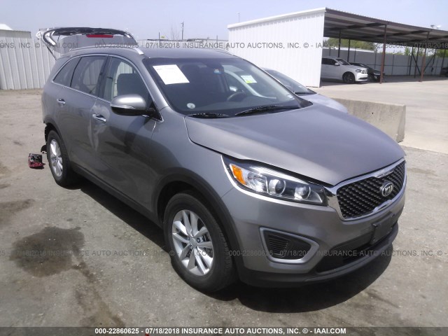 5XYPG4A57GG176074 - 2016 KIA SORENTO LX/L GRAY photo 1