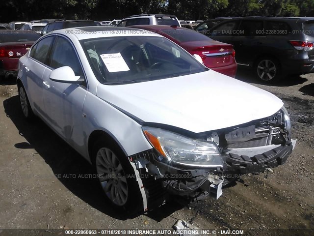 W04GS5ECXB1032759 - 2011 BUICK REGAL CXL WHITE photo 1