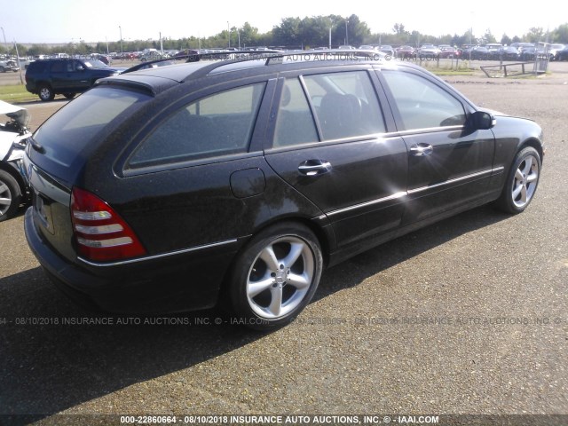 WDBRH61J84F475486 - 2004 MERCEDES-BENZ C 240 SPORTWAGON BLACK photo 4