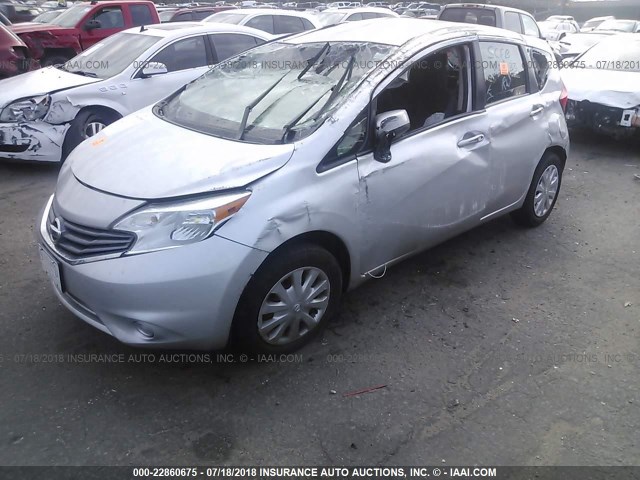 3N1CE2CP9GL353467 - 2016 NISSAN VERSA NOTE S/S PLUS/SV/SL/SR SILVER photo 2