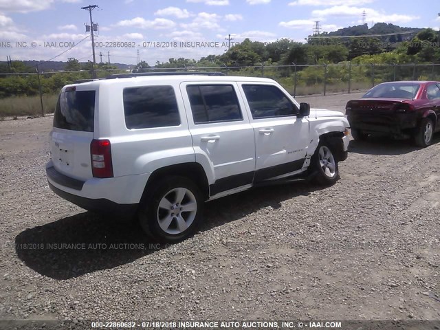 1C4NJRFBXCD591449 - 2012 JEEP PATRIOT LATITUDE WHITE photo 4