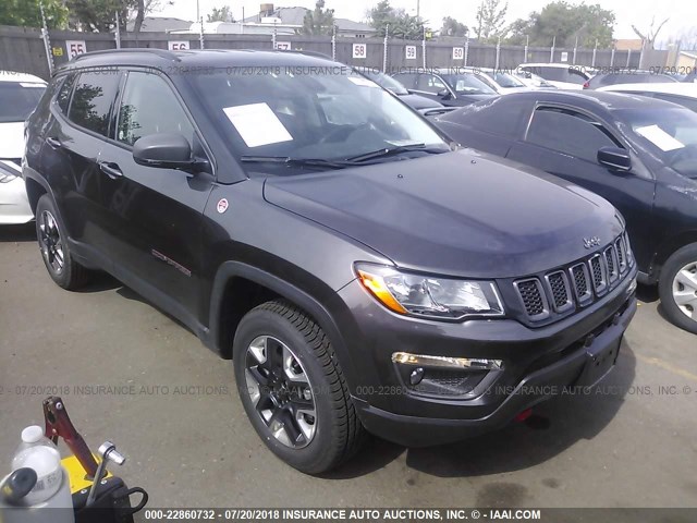 3C4NJDDB3JT441552 - 2018 JEEP COMPASS TRAILHAWK BLACK photo 1