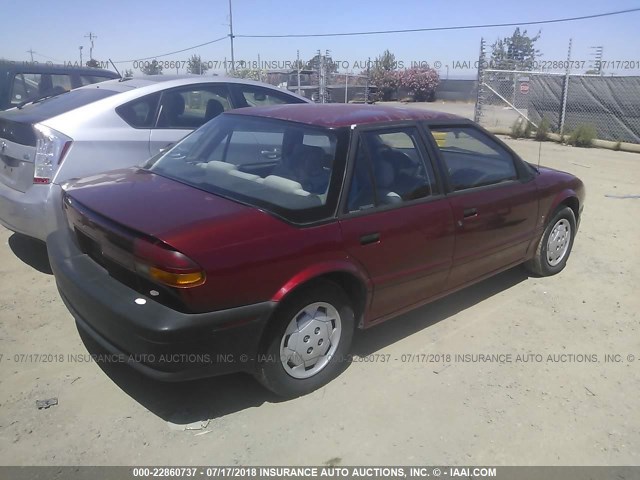 1G8ZF5596PZ340506 - 1993 SATURN SL RED photo 4