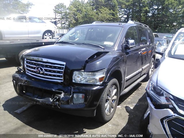 5N3ZA0NEXAN901070 - 2010 INFINITI QX56 BLACK photo 2