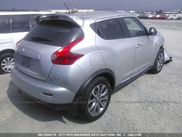 JN8AF5MV7CT120052 - 2012 NISSAN JUKE S/SV/SL SILVER photo 4