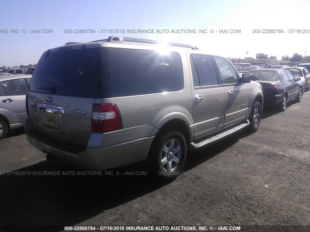 1FMFK15548LA34768 - 2008 FORD EXPEDITION EL XLT GOLD photo 4