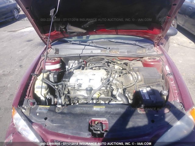 1G2NE52E05M195860 - 2005 PONTIAC GRAND AM SE BURGUNDY photo 10