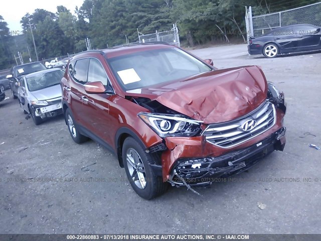 5XYZU3LB1HG457027 - 2017 HYUNDAI SANTA FE SPORT  ORANGE photo 1