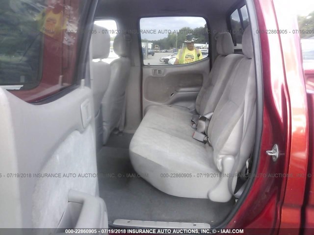 5TEHN72N92Z084764 - 2002 TOYOTA TACOMA DOUBLE CAB RED photo 8