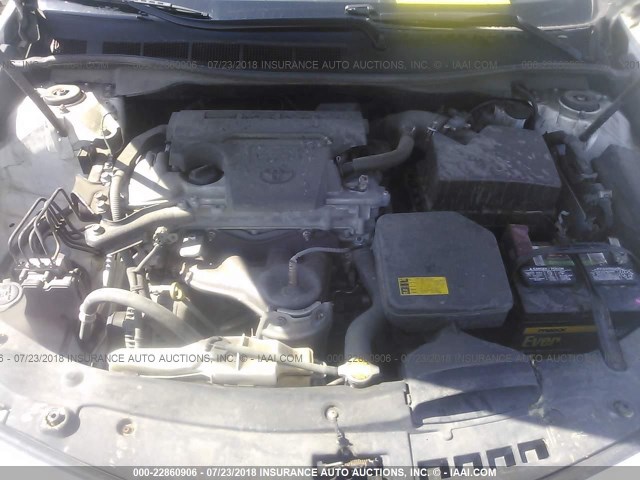 4T1BF1FK9CU633269 - 2012 TOYOTA CAMRY SE/LE/XLE WHITE photo 10