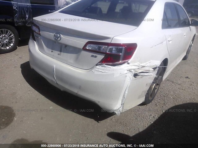 4T1BF1FK9CU633269 - 2012 TOYOTA CAMRY SE/LE/XLE WHITE photo 6