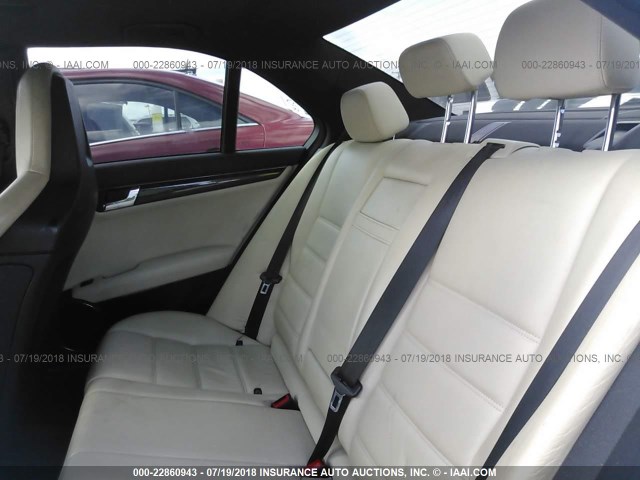 WDDGF77X38F174586 - 2008 MERCEDES-BENZ C 63 AMG WHITE photo 8