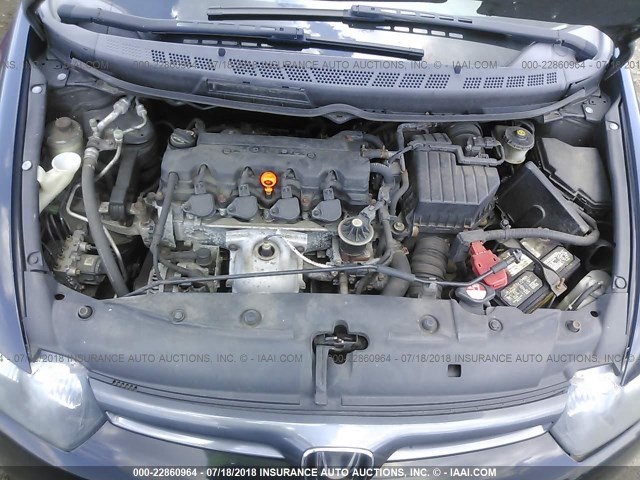 2HGFG12978H573039 - 2008 HONDA CIVIC EXL BLACK photo 10