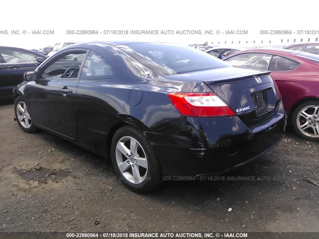 2HGFG12978H573039 - 2008 HONDA CIVIC EXL BLACK photo 3