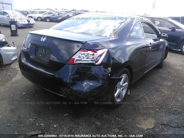 2HGFG12978H573039 - 2008 HONDA CIVIC EXL BLACK photo 4