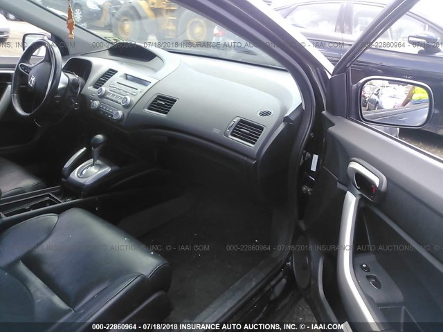 2HGFG12978H573039 - 2008 HONDA CIVIC EXL BLACK photo 5