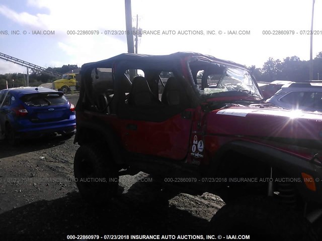 1J4FY29PXXP468537 - 1999 JEEP WRANGLER / TJ SE RED photo 6