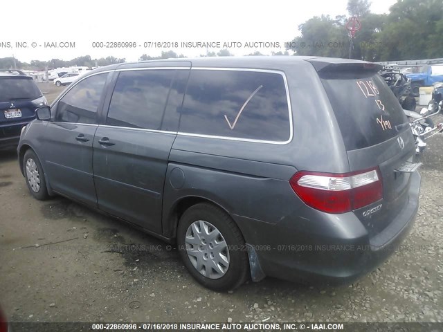 5FNRL38217B090986 - 2007 HONDA ODYSSEY LX GRAY photo 3