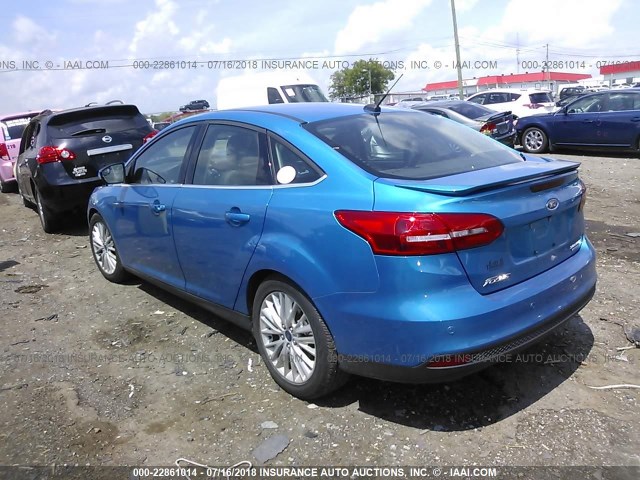 1FADP3J21FL333786 - 2015 FORD FOCUS TITANIUM BLUE photo 3