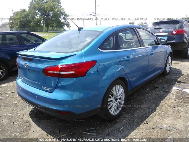 1FADP3J21FL333786 - 2015 FORD FOCUS TITANIUM BLUE photo 4