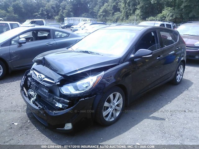 KMHCU5AE8DU091442 - 2013 HYUNDAI ACCENT GLS/SE BLACK photo 2