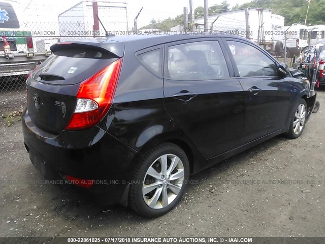 KMHCU5AE8DU091442 - 2013 HYUNDAI ACCENT GLS/SE BLACK photo 4