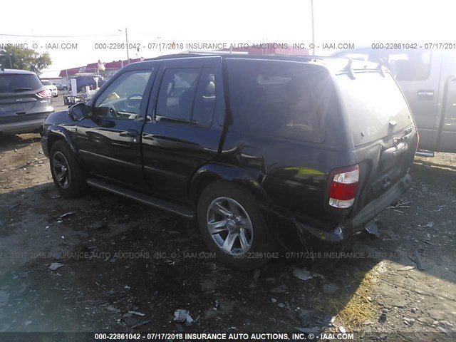 JN8DR09X84W800723 - 2004 NISSAN PATHFINDER LE/SE BLACK photo 3