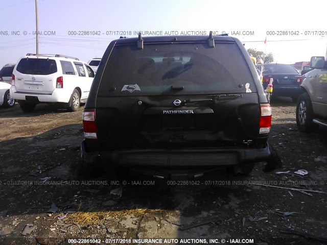 JN8DR09X84W800723 - 2004 NISSAN PATHFINDER LE/SE BLACK photo 6