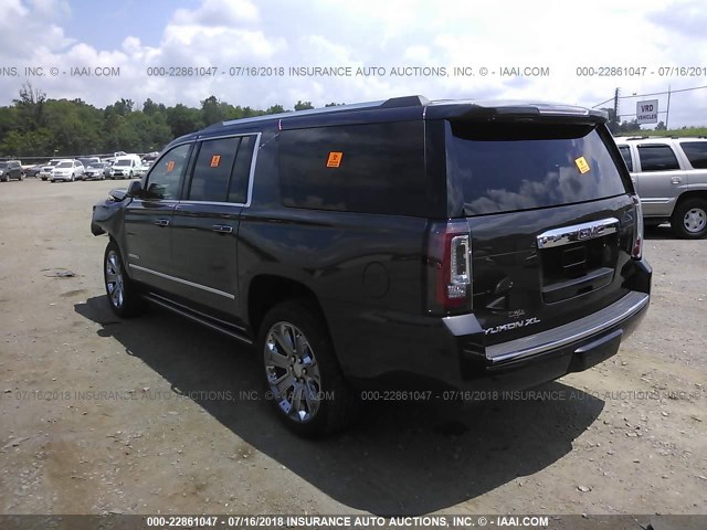 1GKS1HKJ0JR117542 - 2018 GMC YUKON XL DENALI GRAY photo 3